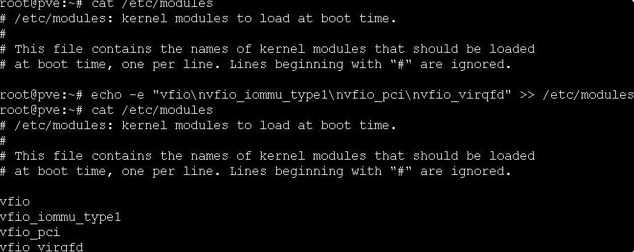 Proxmox(pve)内核添加VFIO模块
