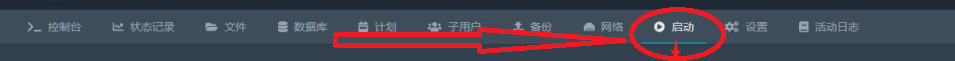 启动选项卡